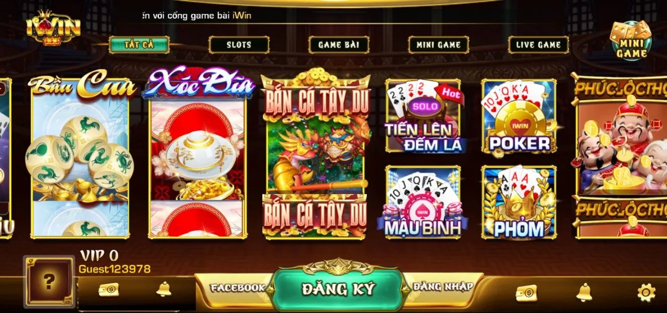 Giao diện trò chơi bài đổi thưởng đa dạng