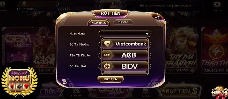 Quy trình rút tiền tại cổng game nổ hũ online