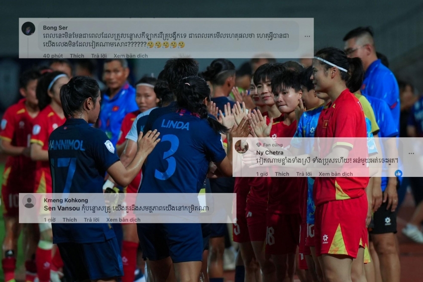 CĐV Campuchia chấp nhận trận thua 0-6 trước ĐT nữ Việt Nam