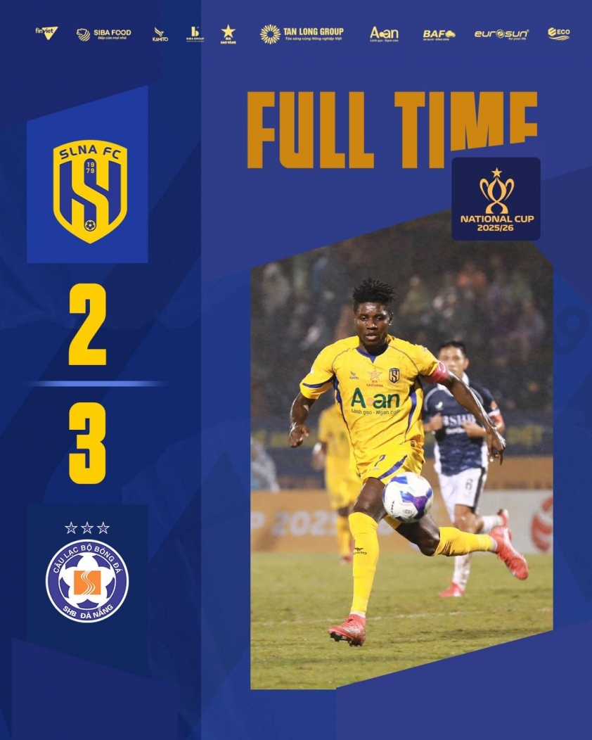 SLNA thi đấu khó khăn tại Cúp Quốc gia