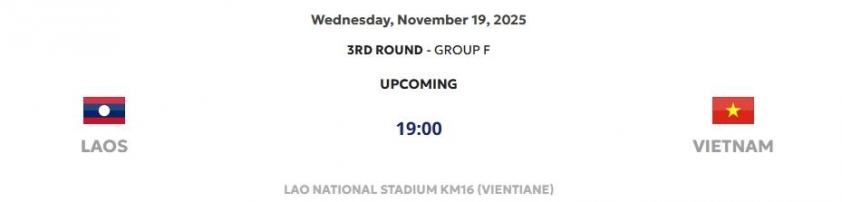Bất ngờ đổi lịch thi đấu trận ĐT Việt Nam vs Lào ở VL Asian Cup 2027