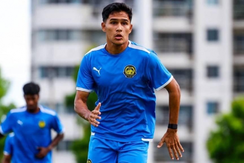 Ubaidullah-Malaysia-NT-1 Trung vệ Ubaidullah Shamsul Fazili hội quân cùng U22 Malaysia sau trận đấu với U22 Lào