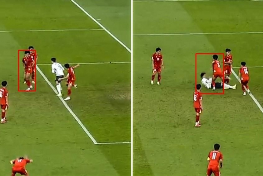 Tình huống thẻ đỏ của Lý Đức