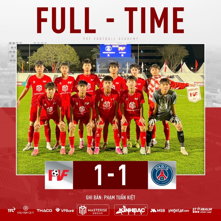 U16 PVF gây bất ngờ trước U16 PSG