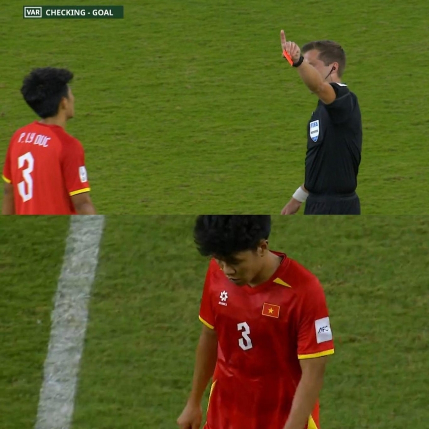 Quyết định thẻ đỏ cho Lý Đức