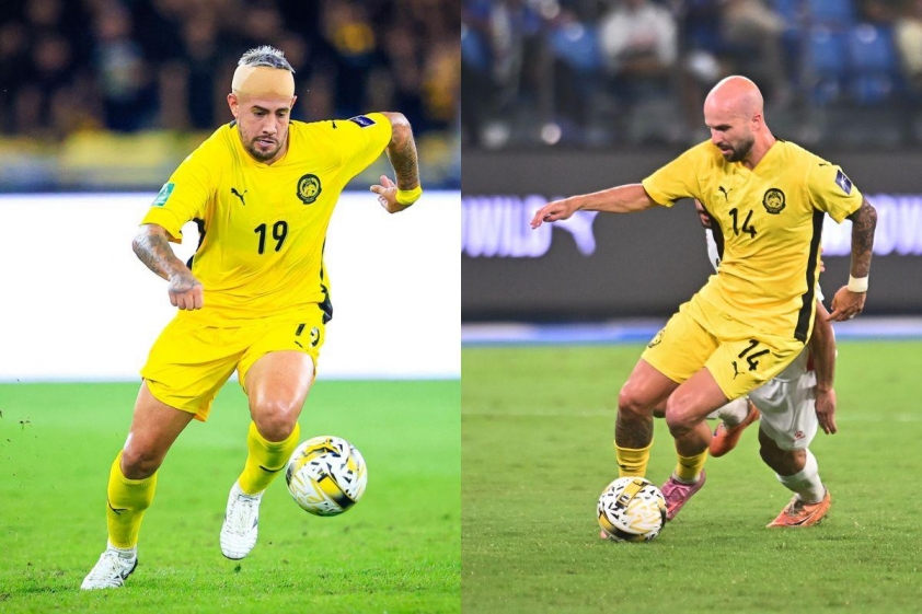 Rodrigo Holgado và Joao Figueiredo trong trận gặp Việt Nam